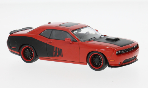Dodge Challenger SRT-8 2009 Rood/Zwart - 1:43  Dodge Challenger SRT-8 2009 Rood/Zwart - 1:43